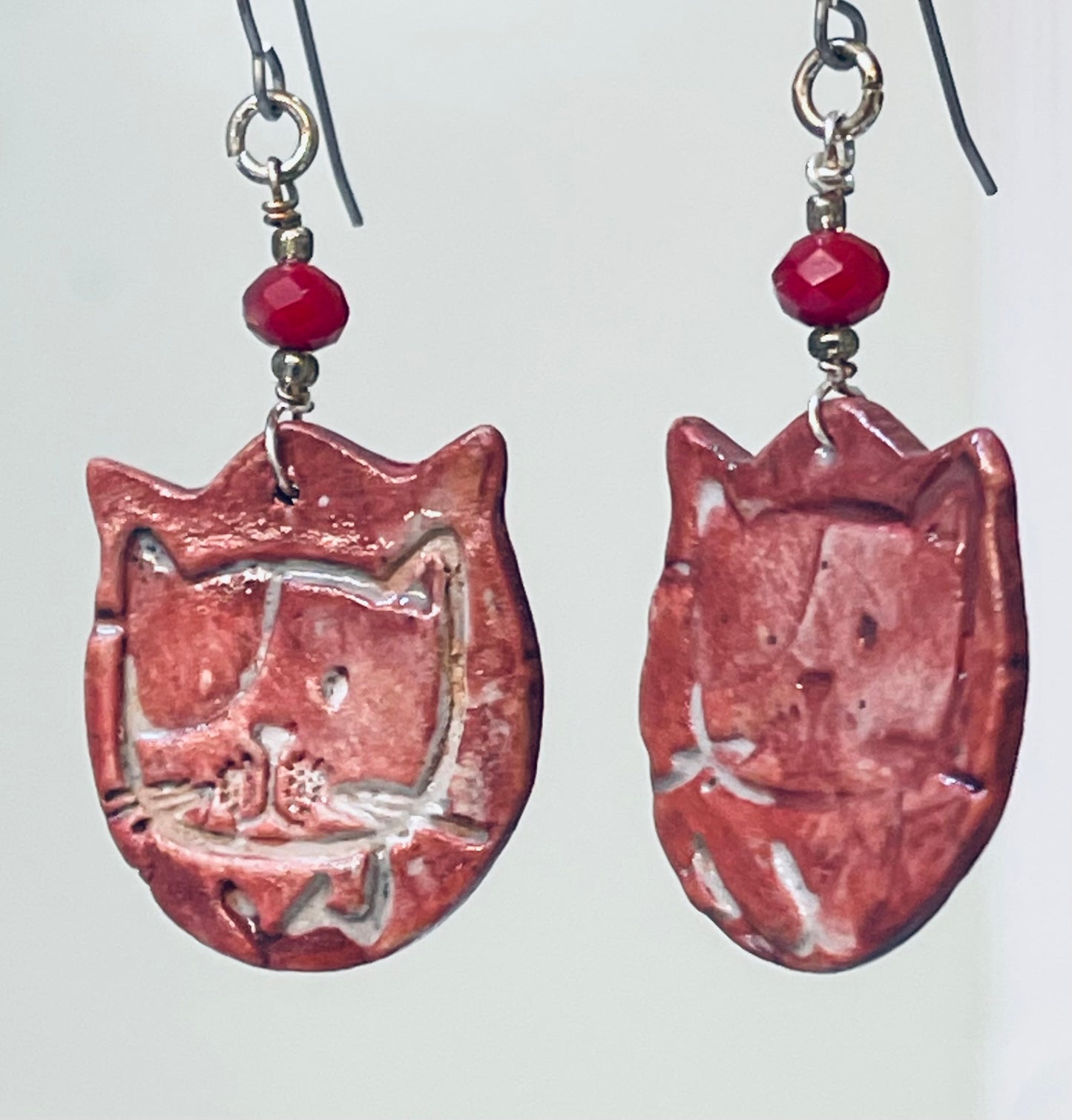 Ceramic Cat Earrings